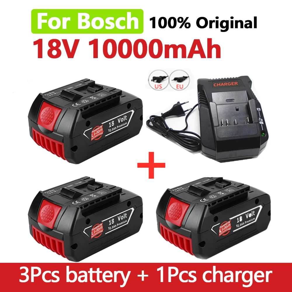 100% Оригинальный 18V 6.0/8.0/10ah Перезаряжаемый литий-ионный аккумулятор для Bosch 18V 6.0A Резервный Аккумулятор Портативная Замена BAT609