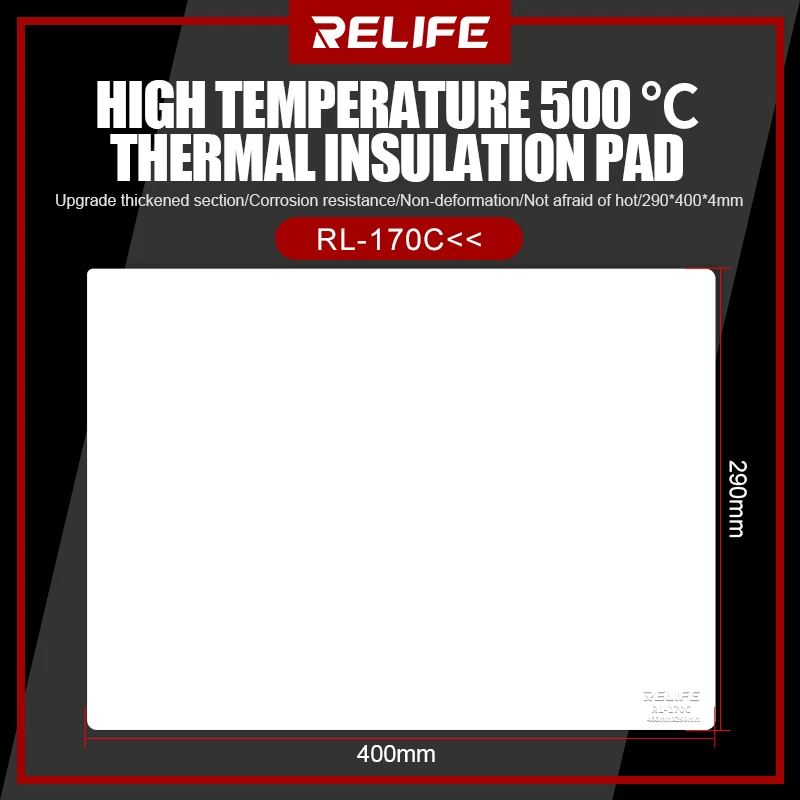 RELIFE RL-170A/B/C Высокотемпературная Теплоизоляционная прокладка 500 ℃ Инструменты для ремонта мобильных телефонов Различных размеров
