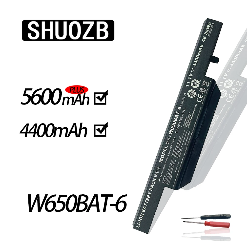 W650BAT-6 Аккумулятор для ноутбука Hasee K610C K650D K750D K570N K710C K590C G150SG G150SA G150S G150TC G150MG W650S w650bat 6 W650RB
