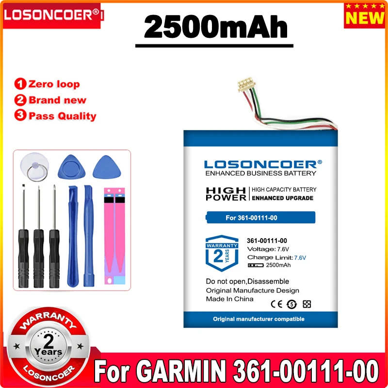 Аккумулятор LOSONCOER 2500 мАч Для GARMIN 361-00111-00 Battery