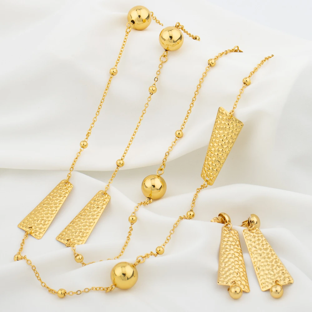 Длинные Ожерелья с серьгами для женщин, медная поясная цепочка 110 мм, Винтажный кулон, Модные Украшения для свадебной вечеринки, Аксессуары, Подарки