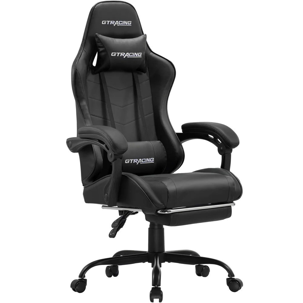 Игровое кресло GTWD-200 с подставкой для ног, регулируемой высотой и откидывающейся спинкой, Компьютерное кресло для домашнего офиса, Кресло-подъемник, вращающееся кресло